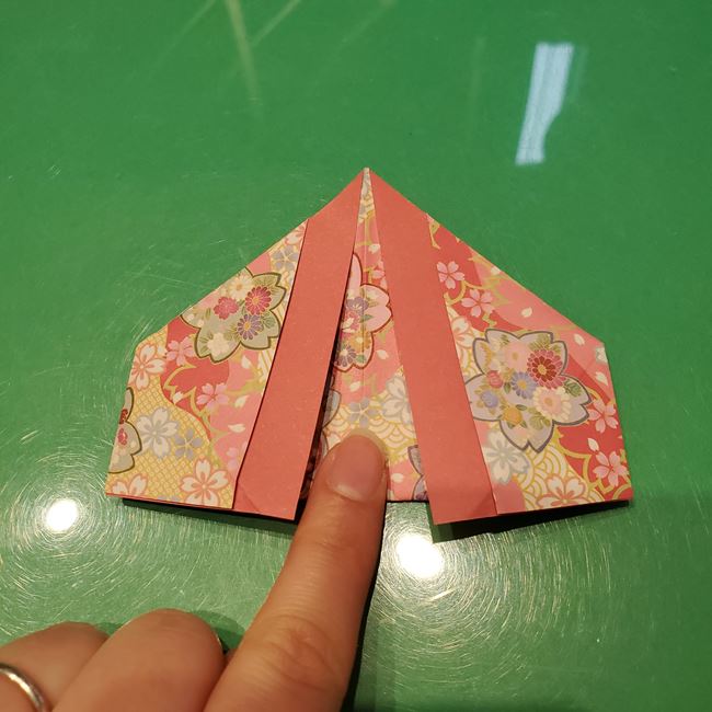 雛人形の着物の折り紙 簡単な折り方作り方(16)