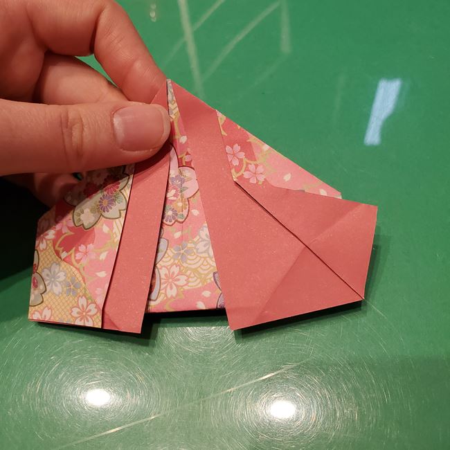 雛人形の着物の折り紙 簡単な折り方作り方(17)