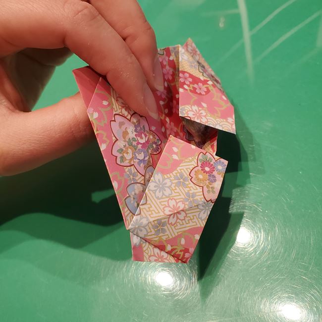 雛人形の着物の折り紙 簡単な折り方作り方(20)