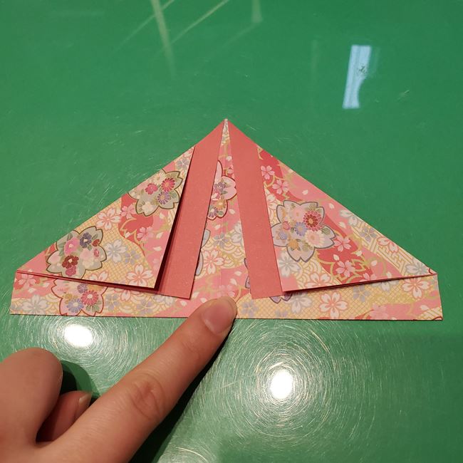 雛人形の着物の折り紙 簡単な折り方作り方(6)