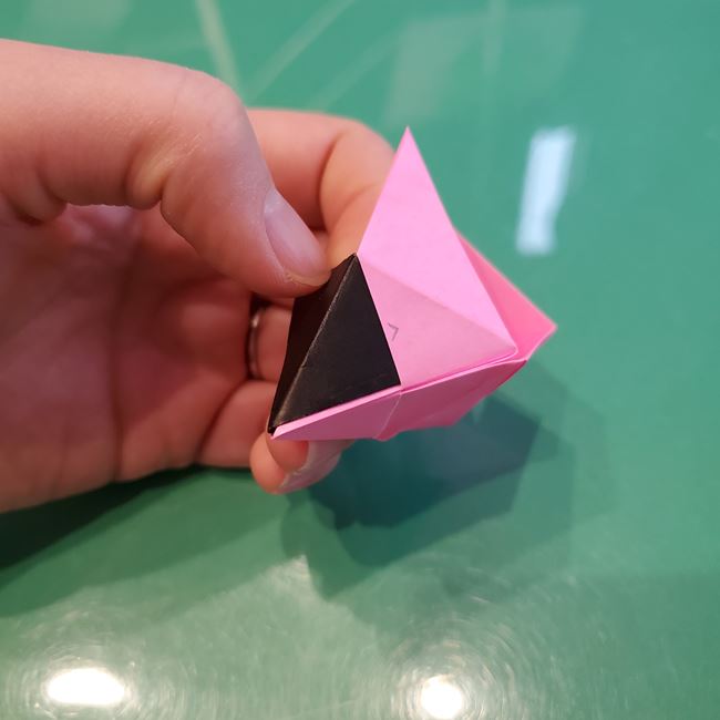 鬼滅の刃の折り紙 ストラップキーホルダーの簡単な作り方折り方②組み合わせ(10)