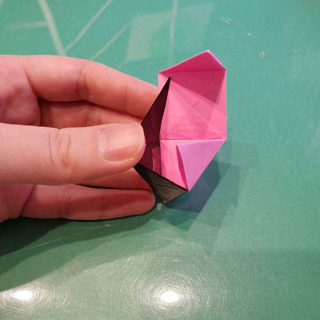 鬼滅の刃の折り紙 ストラップキーホルダーの簡単な作り方折り方②組み合わせ(11)