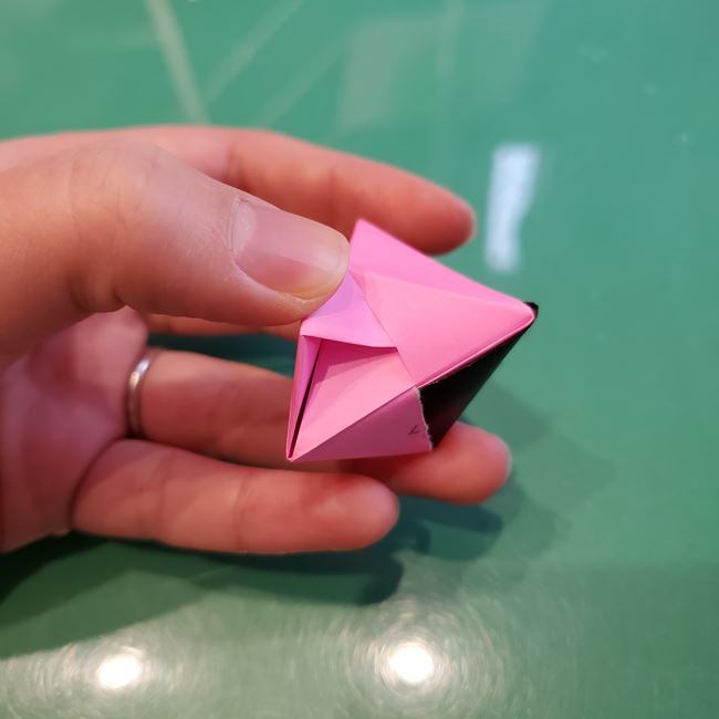 鬼滅の刃の折り紙 ストラップキーホルダーの簡単な作り方折り方②組み合わせ(17)