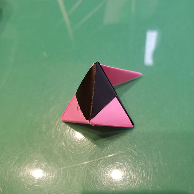 鬼滅の刃の折り紙 ストラップキーホルダーの簡単な作り方折り方②組み合わせ(18)