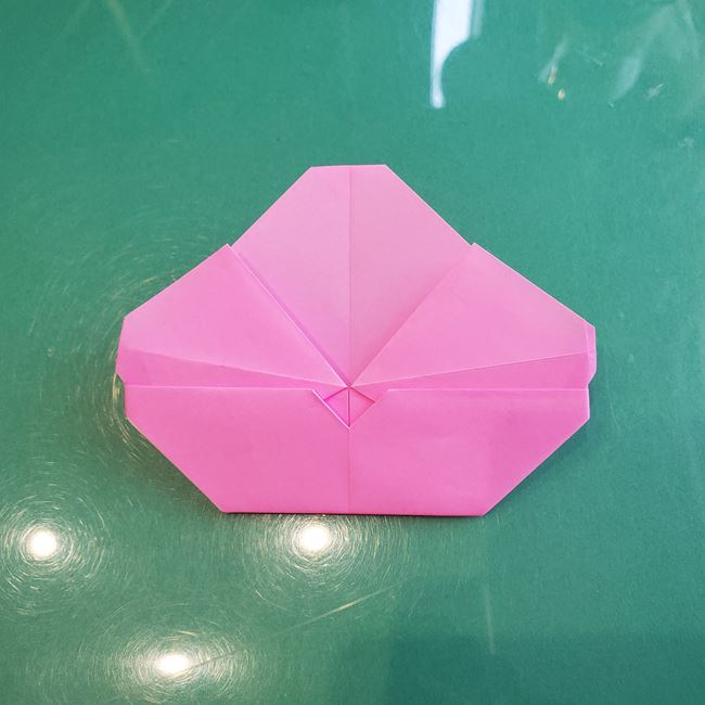 3月の折り紙 桃の花の簡単な折り方作り方(24)