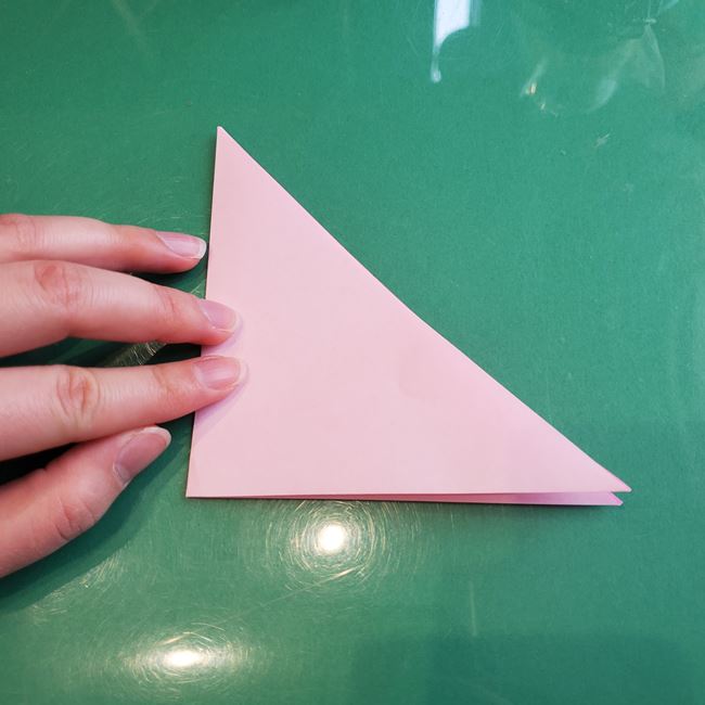 3月の折り紙 桃の花の簡単な折り方作り方(3)