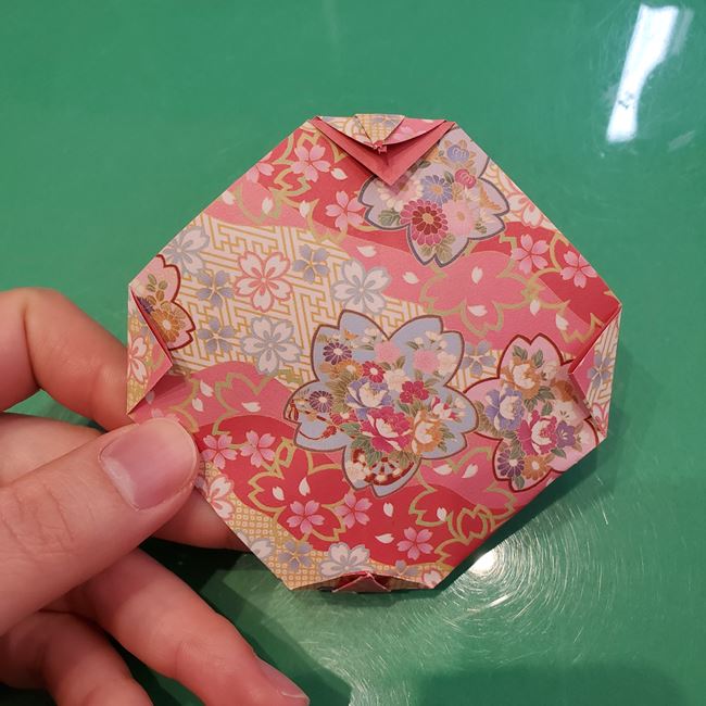 ぼんぼりの折り紙 平面で簡単な折り方作り方①上パーツ(16)