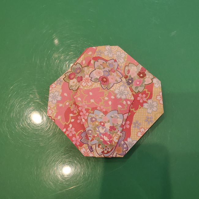ぼんぼりの折り紙 平面で簡単な折り方作り方①上パーツ(17)
