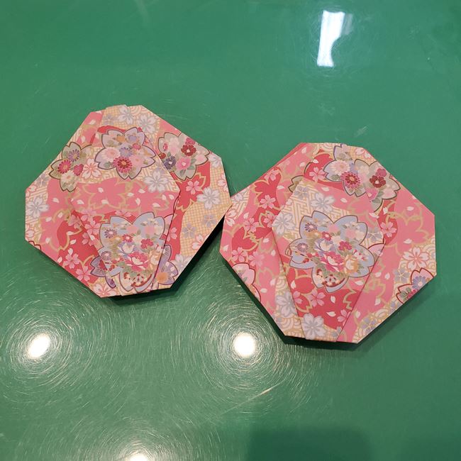 ぼんぼりの折り紙 平面で簡単な折り方作り方①上パーツ(18)