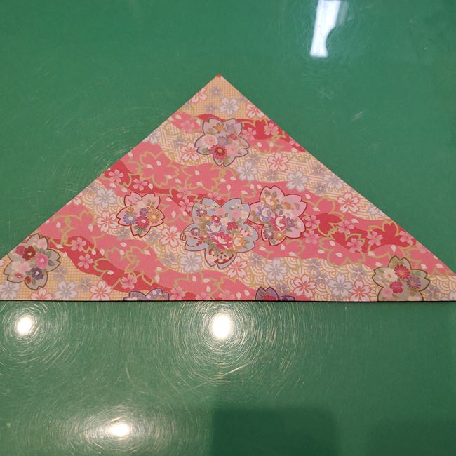 ぼんぼりの折り紙 平面で簡単な折り方作り方①上パーツ(2)
