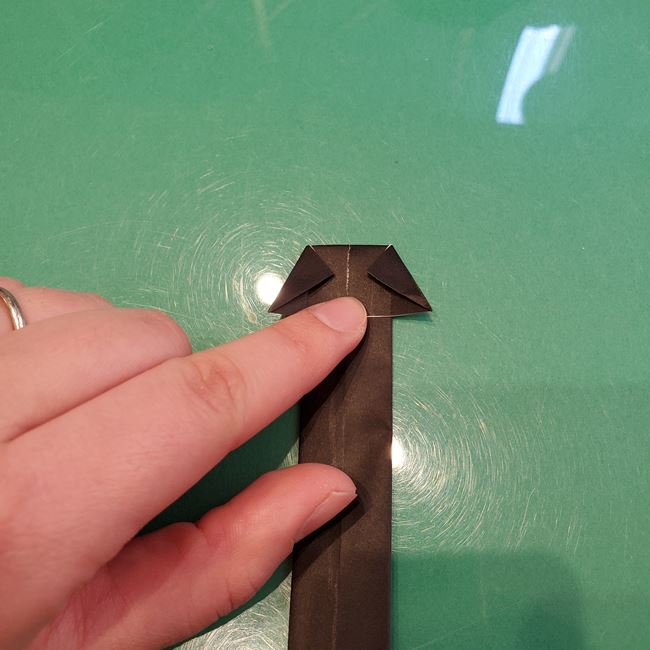 ぼんぼりの折り紙 平面で簡単な折り方作り方②下パーツ(16)
