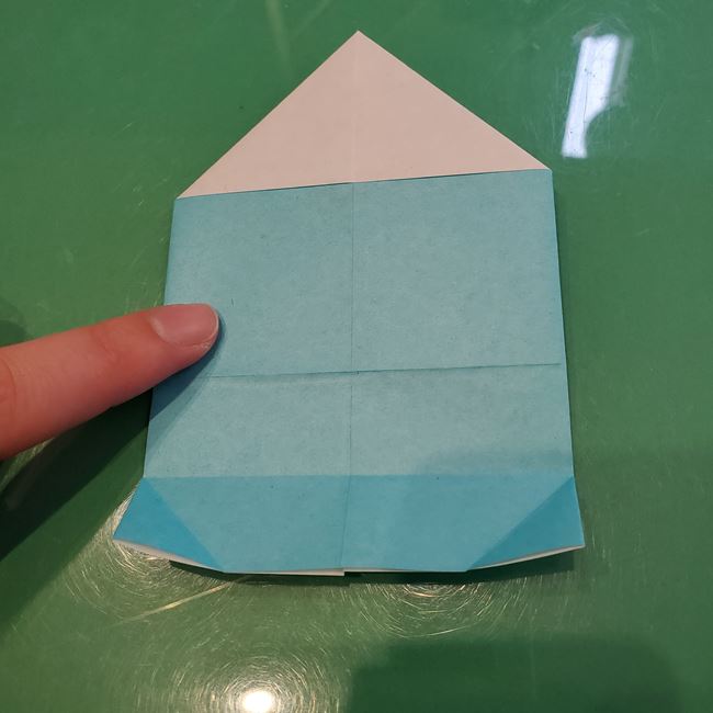 ハートの折り紙時計の折り方作り方①土台(18)