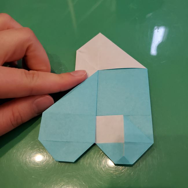 ハートの折り紙時計の折り方作り方①土台(24)