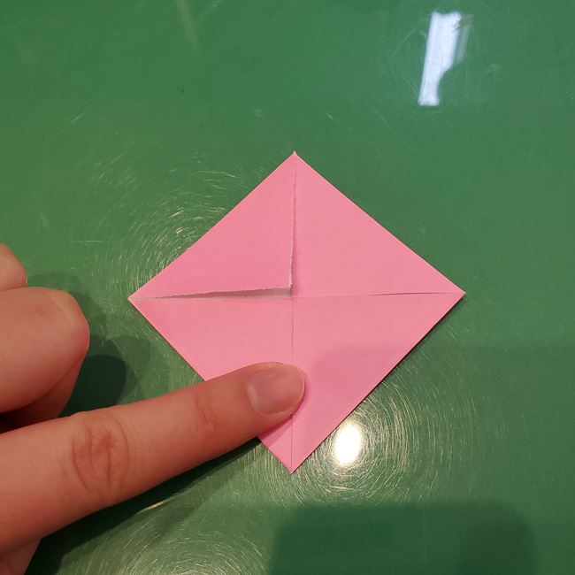 ハートの折り紙時計の折り方作り方②文字盤(4)