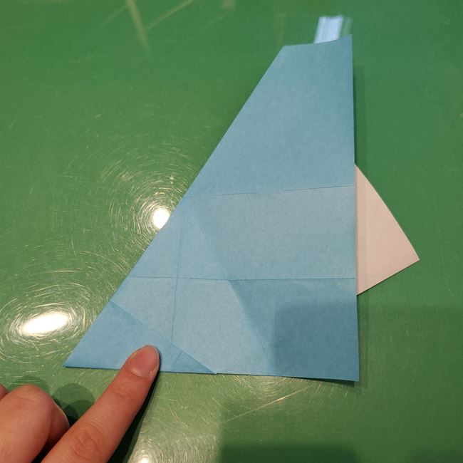 バレンタインのディスプレイ 折り紙でハートの立体的な箱の作り方折り方①折り筋(11)