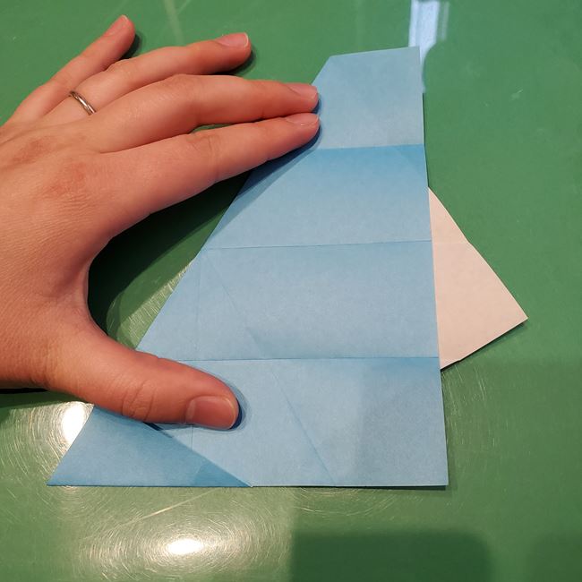 バレンタインのディスプレイ 折り紙でハートの立体的な箱の作り方折り方①折り筋(15)