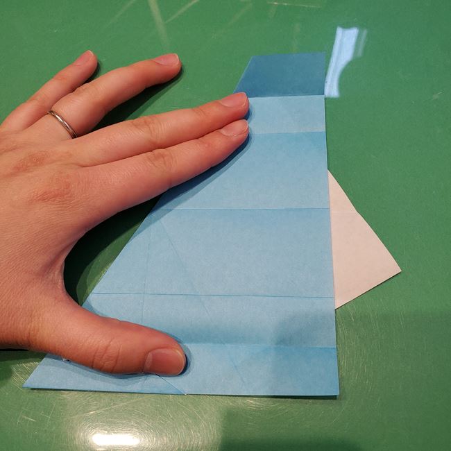 バレンタインのディスプレイ 折り紙でハートの立体的な箱の作り方折り方①折り筋(17)