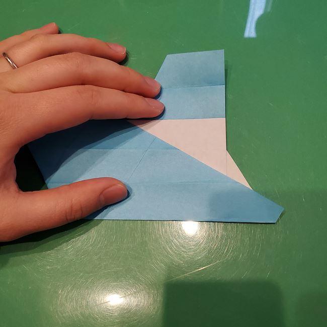 バレンタインのディスプレイ 折り紙でハートの立体的な箱の作り方折り方①折り筋(18)