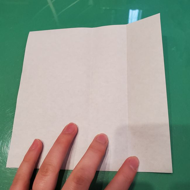 バレンタインのディスプレイ 折り紙でハートの立体的な箱の作り方折り方①折り筋(5)