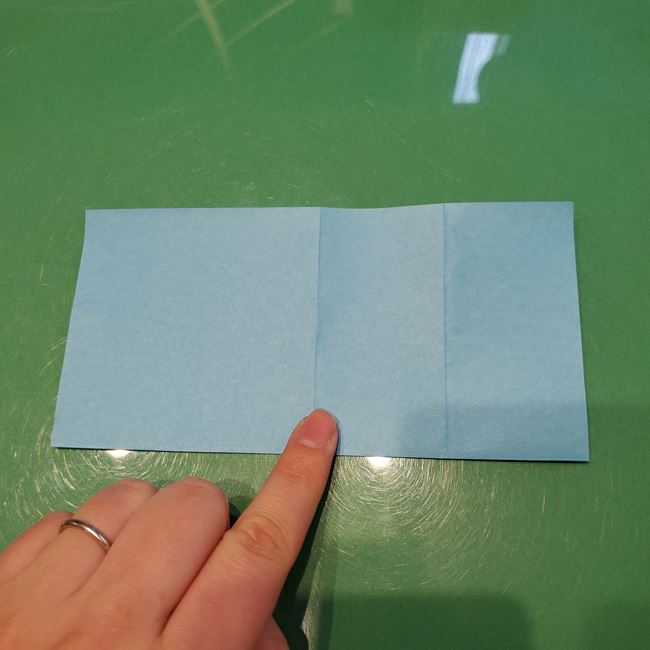 バレンタインのディスプレイ 折り紙でハートの立体的な箱の作り方折り方①折り筋(6)