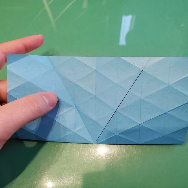 バレンタインのディスプレイ 折り紙でハートの立体的な箱の作り方折り方②立体前半(12)