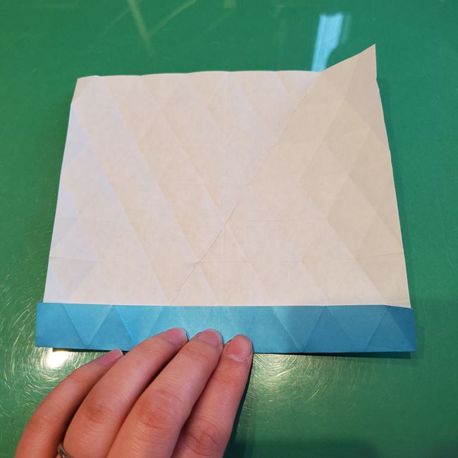 バレンタインのディスプレイ 折り紙でハートの立体的な箱の作り方折り方②立体前半(2)