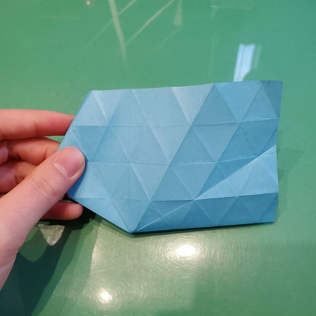 バレンタインのディスプレイ 折り紙でハートの立体的な箱の作り方折り方②立体前半(25)