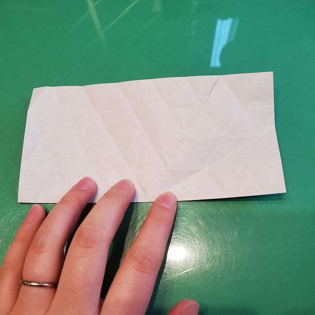 バレンタインのディスプレイ 折り紙でハートの立体的な箱の作り方折り方②立体前半(7)