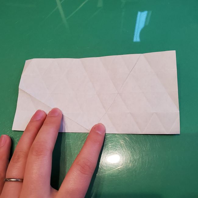 バレンタインのディスプレイ 折り紙でハートの立体的な箱の作り方折り方②立体前半(8)