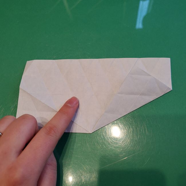 バレンタインのディスプレイ 折り紙でハートの立体的な箱の作り方折り方②立体前半(9)