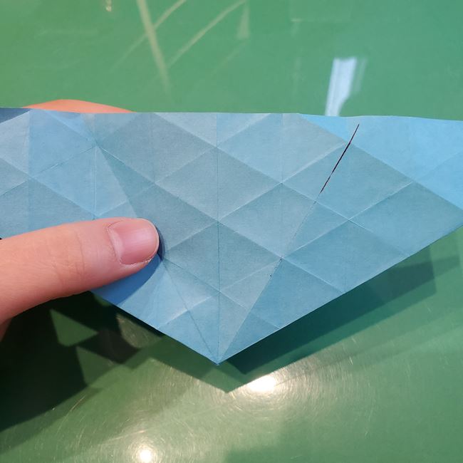 バレンタインのディスプレイ 折り紙でハートの立体的な箱の作り方折り方③立体後半(2)