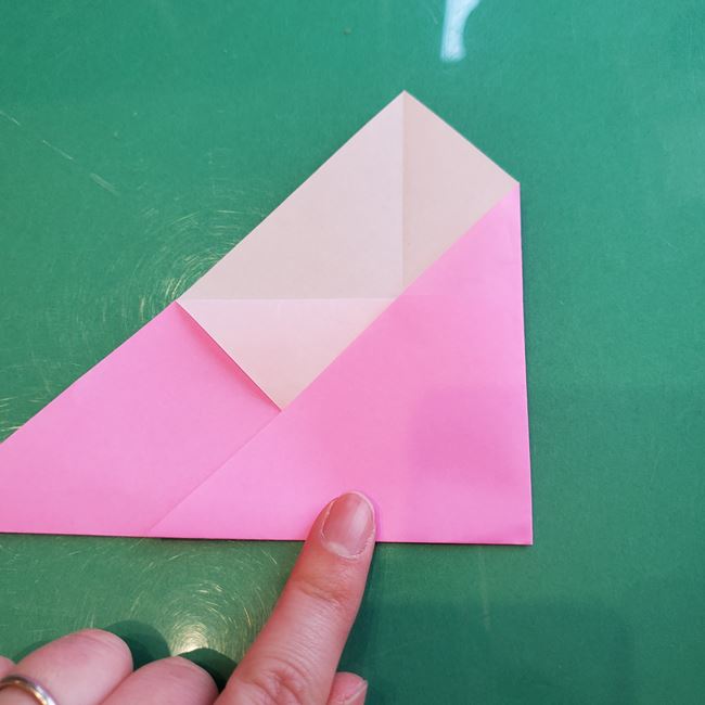三人官女の折り紙の折り方 簡単な作り方①からだ(10)