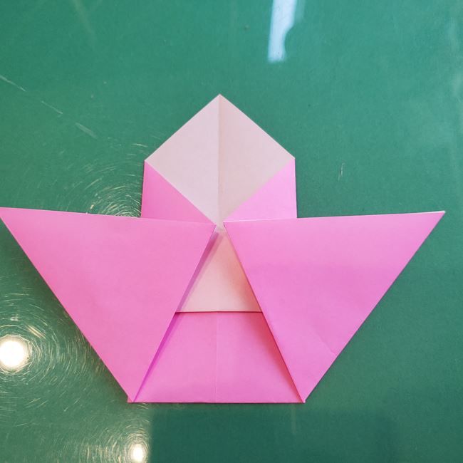 三人官女の折り紙の折り方 簡単な作り方①からだ(12)