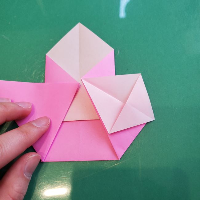 三人官女の折り紙の折り方 簡単な作り方①からだ(16)