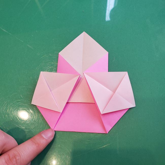 三人官女の折り紙の折り方 簡単な作り方①からだ(17)