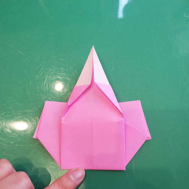 三人官女の折り紙の折り方 簡単な作り方①からだ(19)