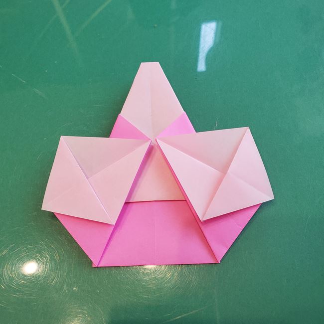 三人官女の折り紙の折り方 簡単な作り方①からだ(21)