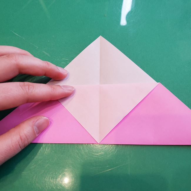 三人官女の折り紙の折り方 簡単な作り方①からだ(5)
