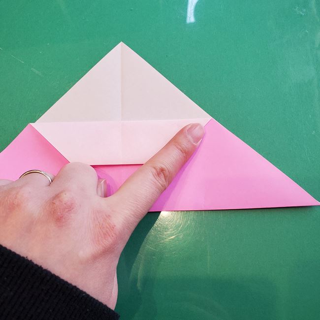 三人官女の折り紙の折り方 簡単な作り方①からだ(9)