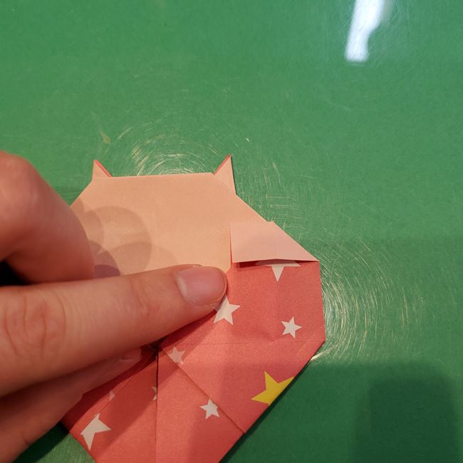 折り紙 ハート猫の作り方折り方②後半(15)