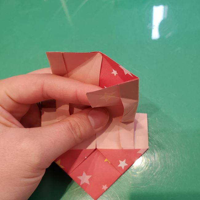 折り紙 ハート猫の作り方折り方②後半(2)