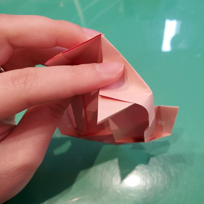 折り紙 ハート猫の作り方折り方②後半(3)