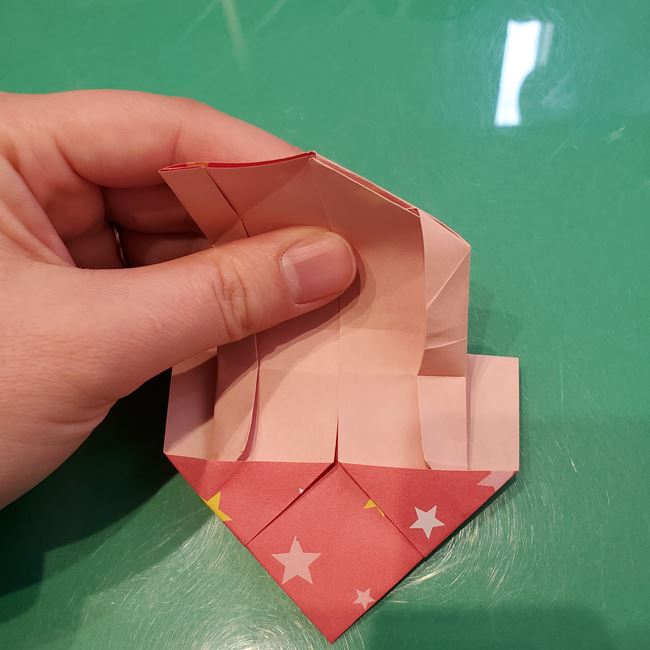 折り紙 ハート猫の作り方折り方②後半(4)