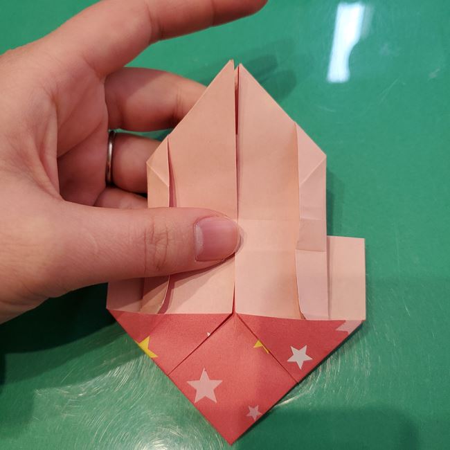 折り紙 ハート猫の作り方折り方②後半(5)