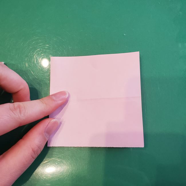 折り紙でひな祭りの桃の花を簡単につくる折り方作り方①切り方(4)