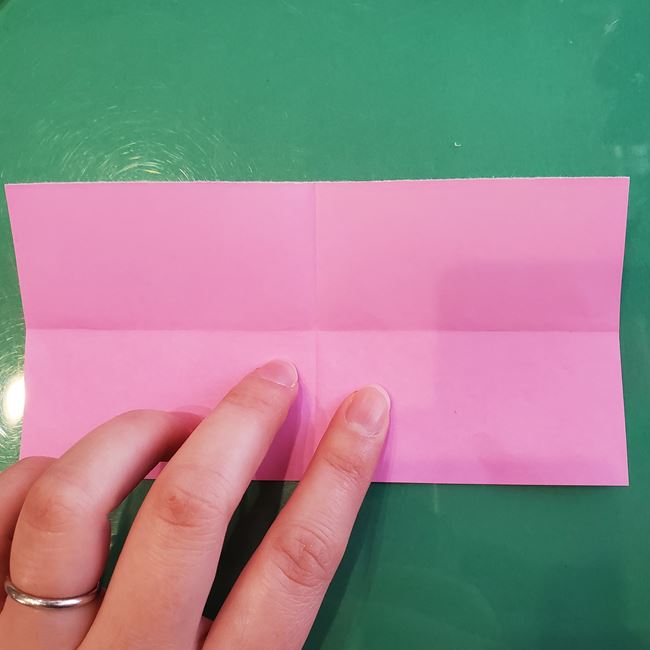 折り紙でひな祭りの桃の花を簡単につくる折り方作り方①切り方(5)