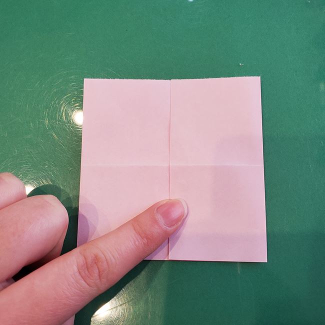 折り紙でひな祭りの桃の花を簡単につくる折り方作り方①切り方(6)