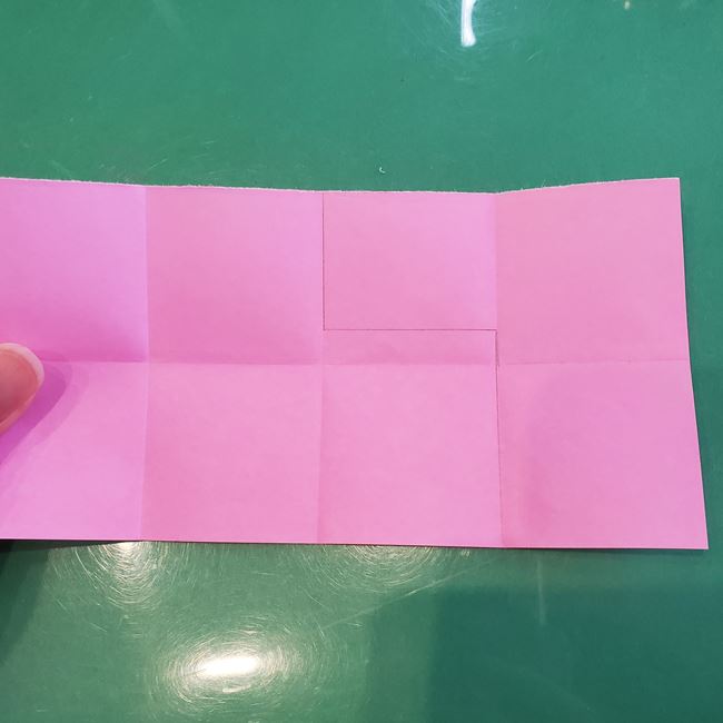 折り紙でひな祭りの桃の花を簡単につくる折り方作り方①切り方(7)