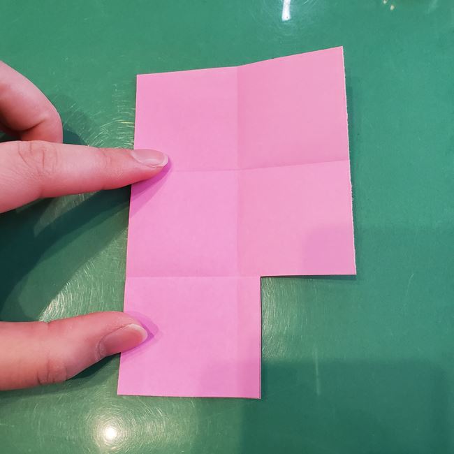 折り紙でひな祭りの桃の花を簡単につくる折り方作り方①切り方(8)
