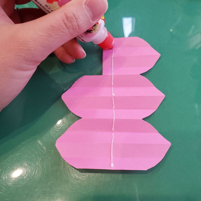 折り紙でひな祭りの桃の花を簡単につくる折り方作り方②折り方(13)